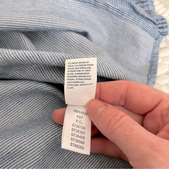 Lucky Brand | NWOT Blue Peplum Blouse (M) - Picture 8 of 9